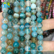 beauty natural gemstones jade stone 8mm faceted round stone jewelry beads